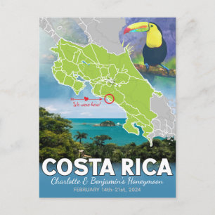 Carte Costa Rica en lune de miel