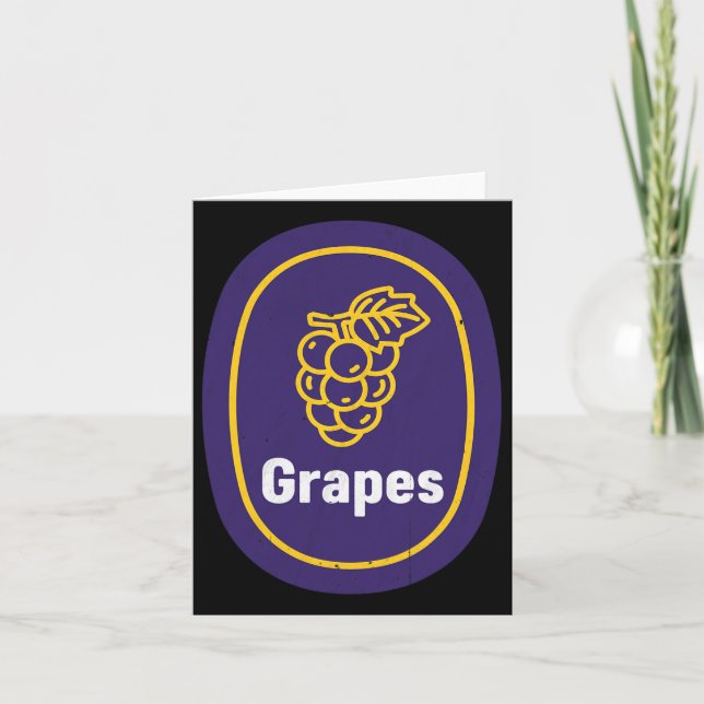 Carte Costume Autocollant Raisins Enfants Raisins Fruit  (Devant)