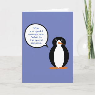 Carte Costume d'anniversaire avec Mme Penguin Personnali