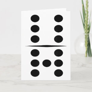 Carte Costume de groupe drôle de tuile de domino 6 et 7 