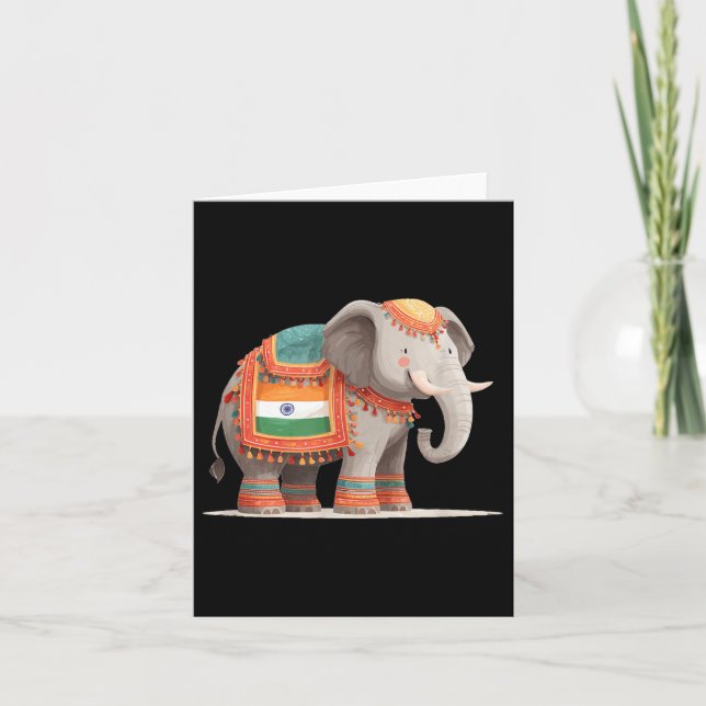 Carte Costume d'éléphant joli pour les couleurs et les a (Devant)