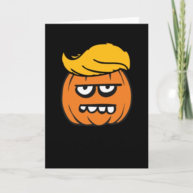 Carte Costume d'Halloween Citrouille Trump (Devant)