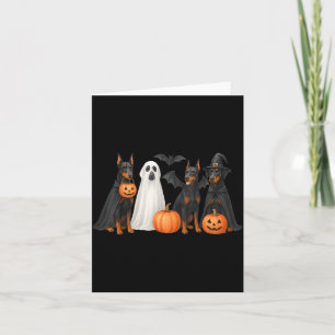 Carte Costume d'Halloween pour Doberman Fun Doberman Hal