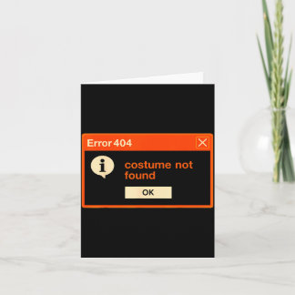Carte Costume Erreur 404 Non Trouvé Drôle Programmeur