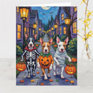 Carte Costumes d'Halloween pour Bull Terrier allant cher