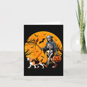 Carte Costumes d'Halloween pour femmes Chien squelette c