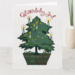 Carte Cosy Vintage Christmas Tree Glæ delig Jul