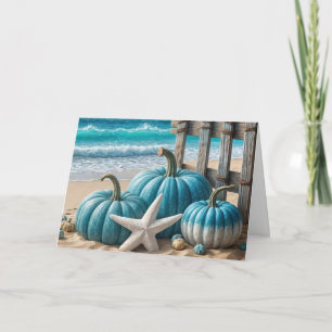 Carte Côte Bleue Citrouilles d'automne pour Anniversaire