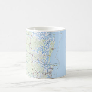Carte côtière de l'île Cumberland Georgia Mug