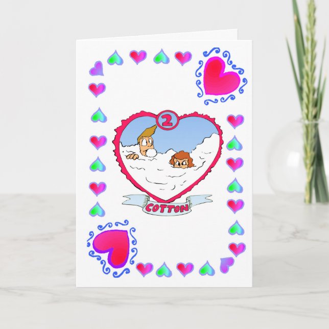 Carte Coton 2e anniversaire (Devant)