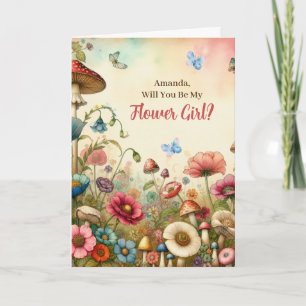 Carte Cottage Core Vintage Seras-Tu Ma Demoiselle d'Honn