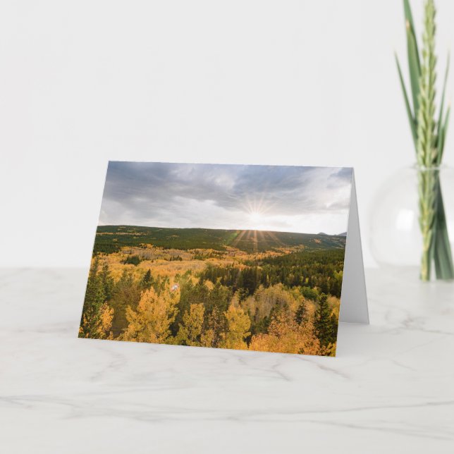 Carte Coucher de soleil à Aspen (Devant)