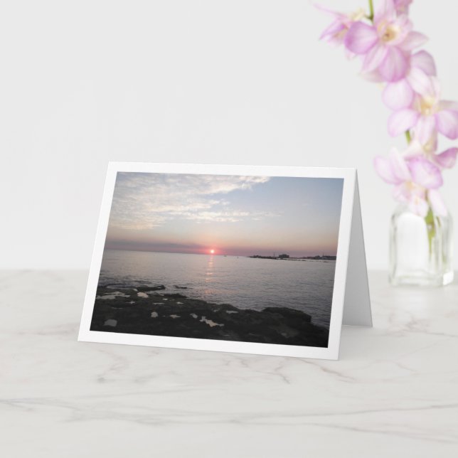 Carte Coucher de soleil à Paphos, Chypre (Orchidée)