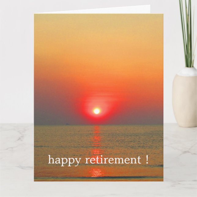 Carte coucher de soleil d'adieu (Devant)