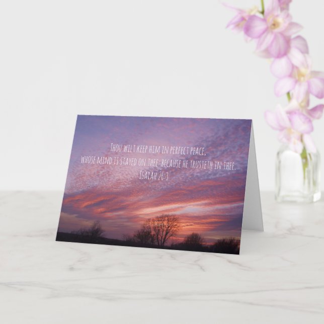 Carte Coucher de soleil de l'Oklahoma avec arbres et ver (Orchidée)