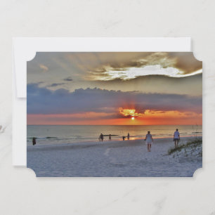 Carte Coucher de soleil de plage tropical