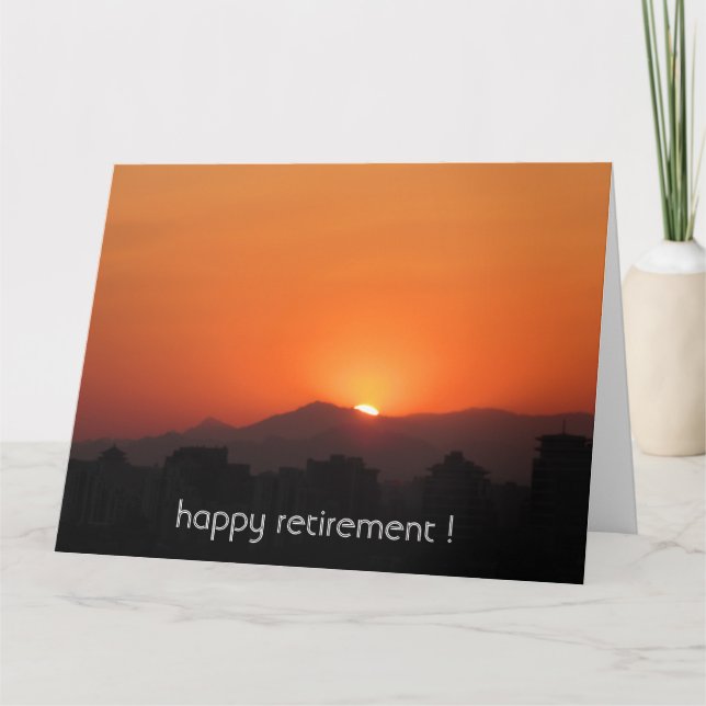 Carte coucher de soleil doré grand (Devant)