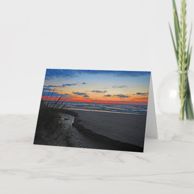 Carte Coucher de soleil du Michigan (Devant)