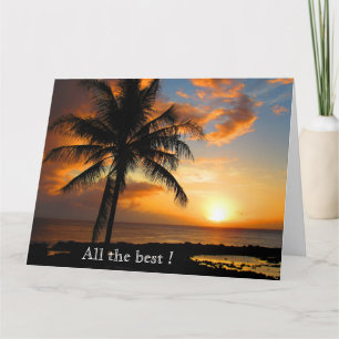 Carte coucher de soleil meilleur palme grand