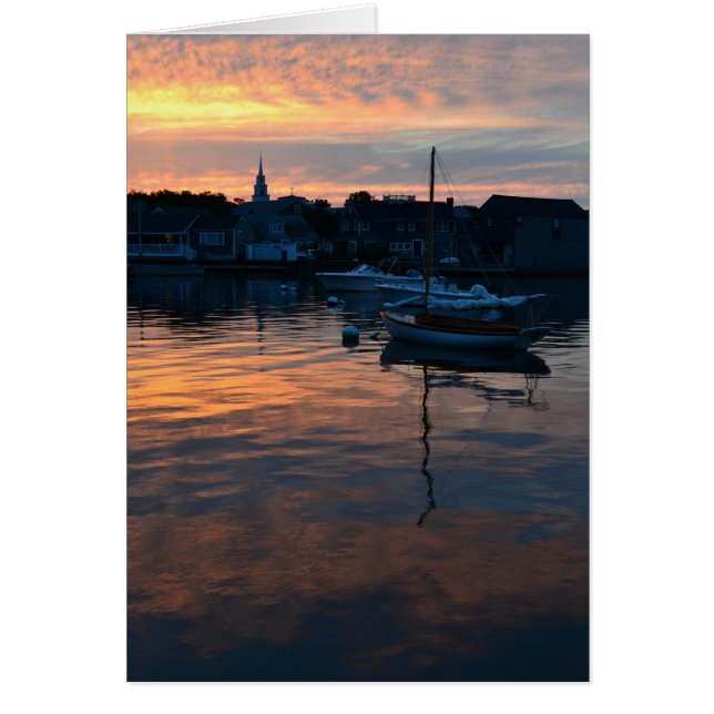 Carte coucher de soleil Nantucket (Devant)