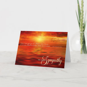 Carte Coucher de soleil religieux Jean 14:27 Sympathie d