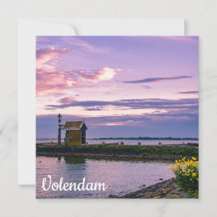 Carte Coucher de soleil rose sur le lac