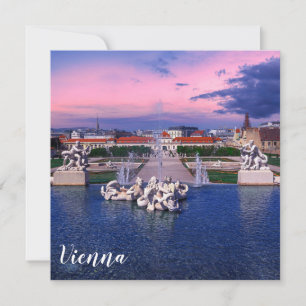 Carte Coucher de soleil sur la fontaine de Vienne