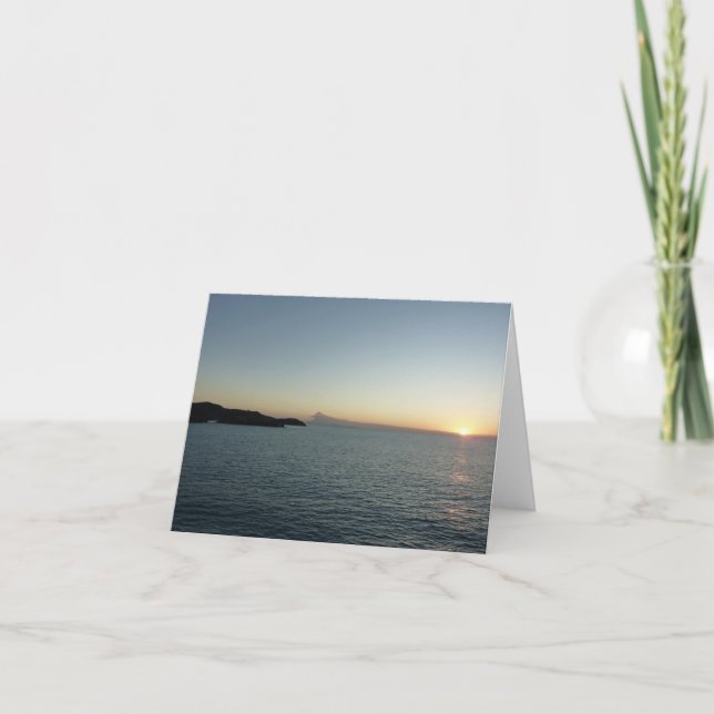 Carte Coucher de soleil sur la mer de l'île Antigua II (Devant)