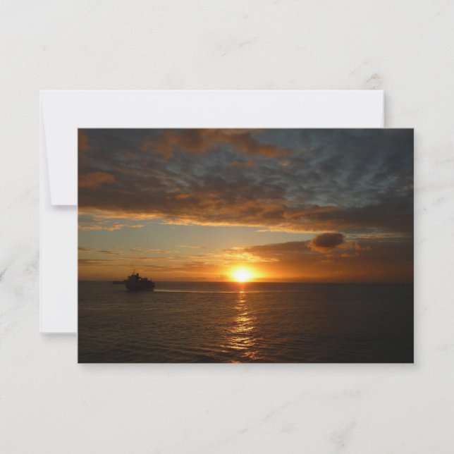 Carte Coucher de soleil sur la mer II (Devant)