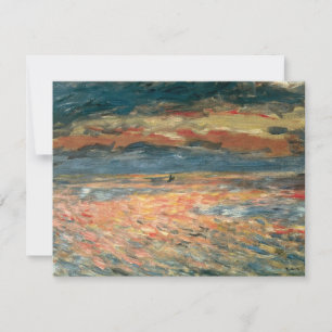Carte Coucher de soleil sur la mer par Pierre Renoir, Be