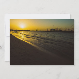 Carte coucher de soleil sur la plage de Dubaï