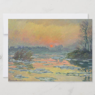 Carte Coucher de soleil sur la Seine en hiver (Claude Mo