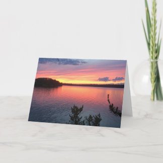 Carte Coucher de soleil sur le lac