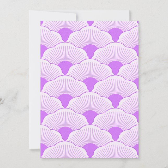 Carte Coucher de soleil, violet tonique, texture béton (Devant)