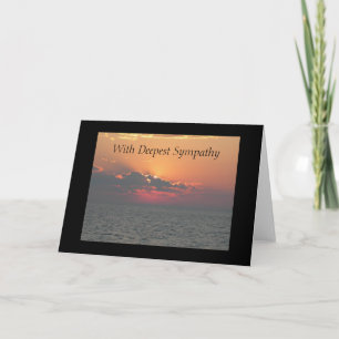 Carte Coucher du soleil à la plage avec la sympathie la