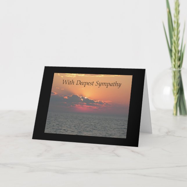 Carte Coucher du soleil à la plage avec la sympathie la (Devant)