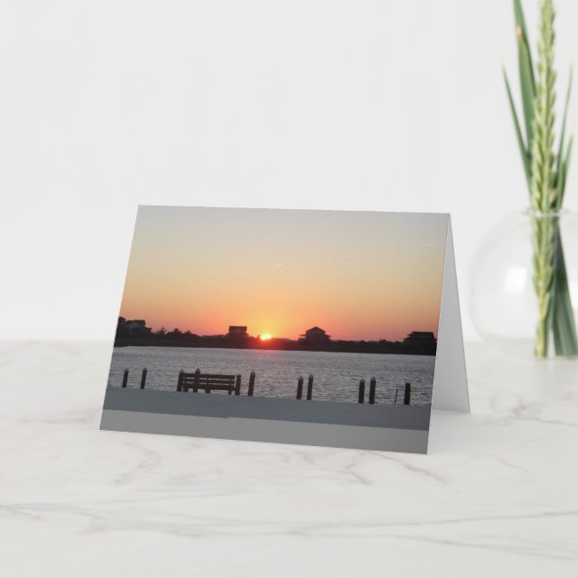 Carte Coucher du soleil à la tête de canassons (Devant)