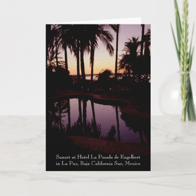 Carte Coucher du soleil à l'hôtel La Posada de Engelbert (Devant)
