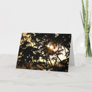 Carte Coucher du soleil à travers les arbres I Photograp