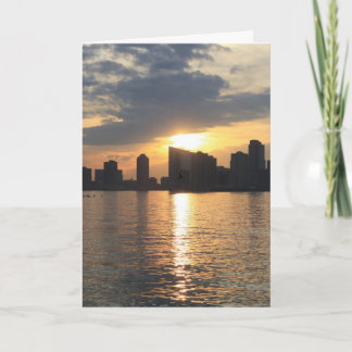 Carte Coucher du soleil - amour et amitié