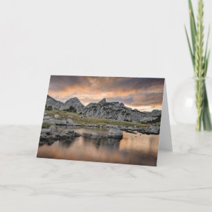 Carte Coucher du soleil au lac pyramid