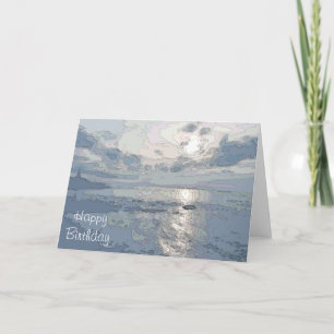 CARTE COUCHER DU SOLEIL BLEU