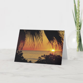 Carte Coucher du soleil hawaïen