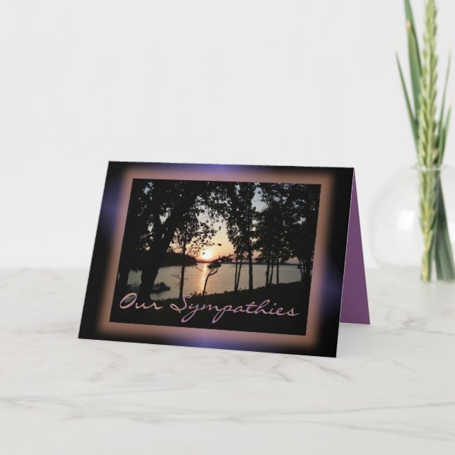 Carte Coucher du soleil sur la Lac-personnaliser toute (Devant)