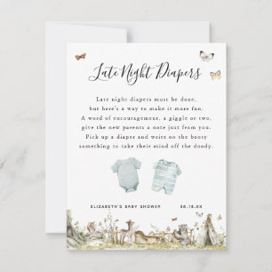 Carte Couches de nuit   Jeu de Baby Shower