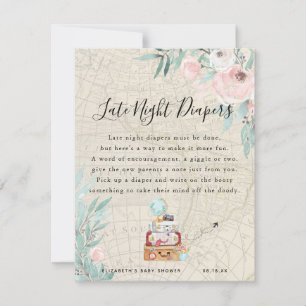 Carte Couches de nuit tardive Jeu de Baby Shower