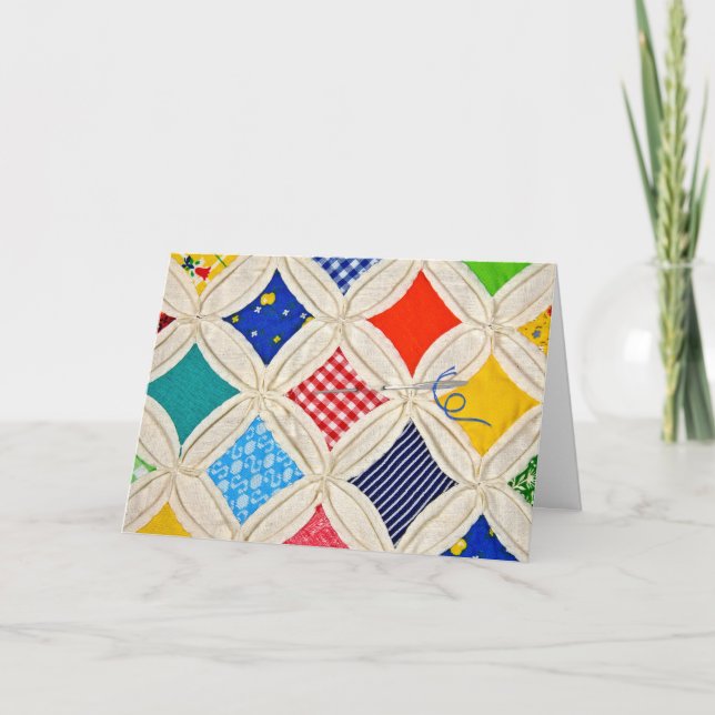 Carte Couette Anniversaire Avec Aiguille (Devant)