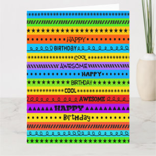 CARTE COULEUR AMUSANTE GRAND COOL SATISFAISANT ANNIVERSA