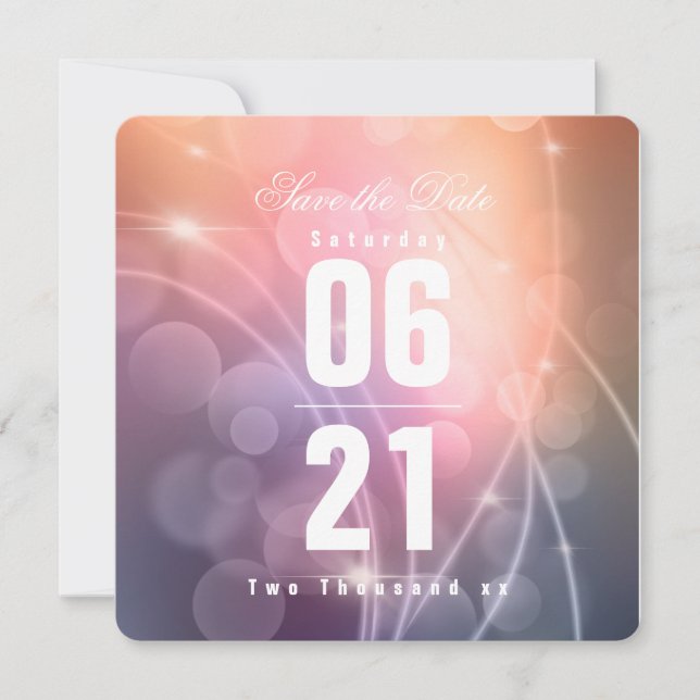 Carte Couleur coucher de soleil romantique Mariage de li (Devant)