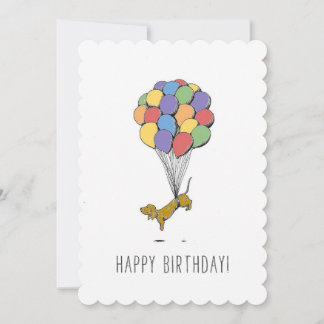 Carte Couleur Dachshund Anniversaire